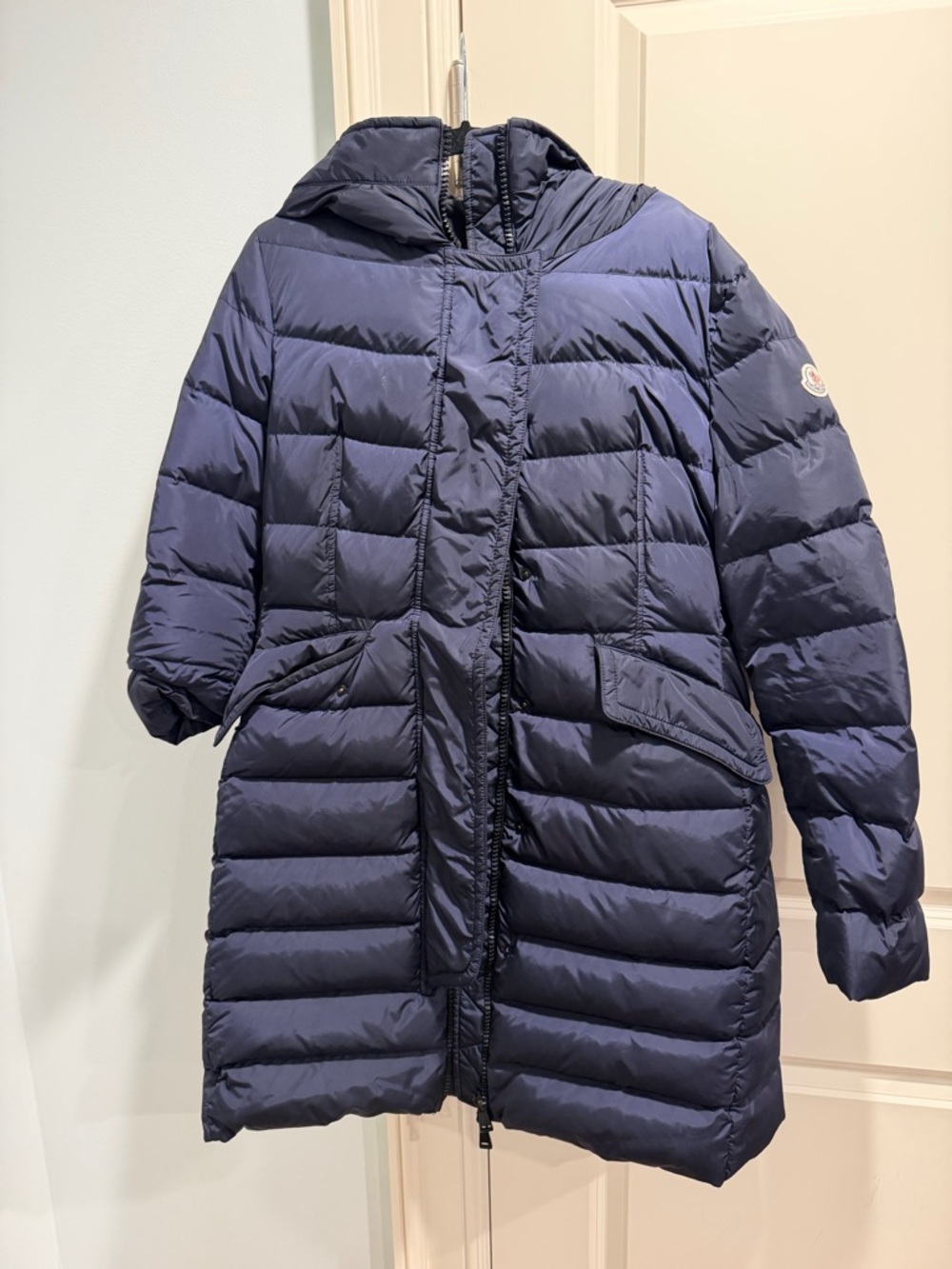 Moncler Navy Quilted Down Jacket